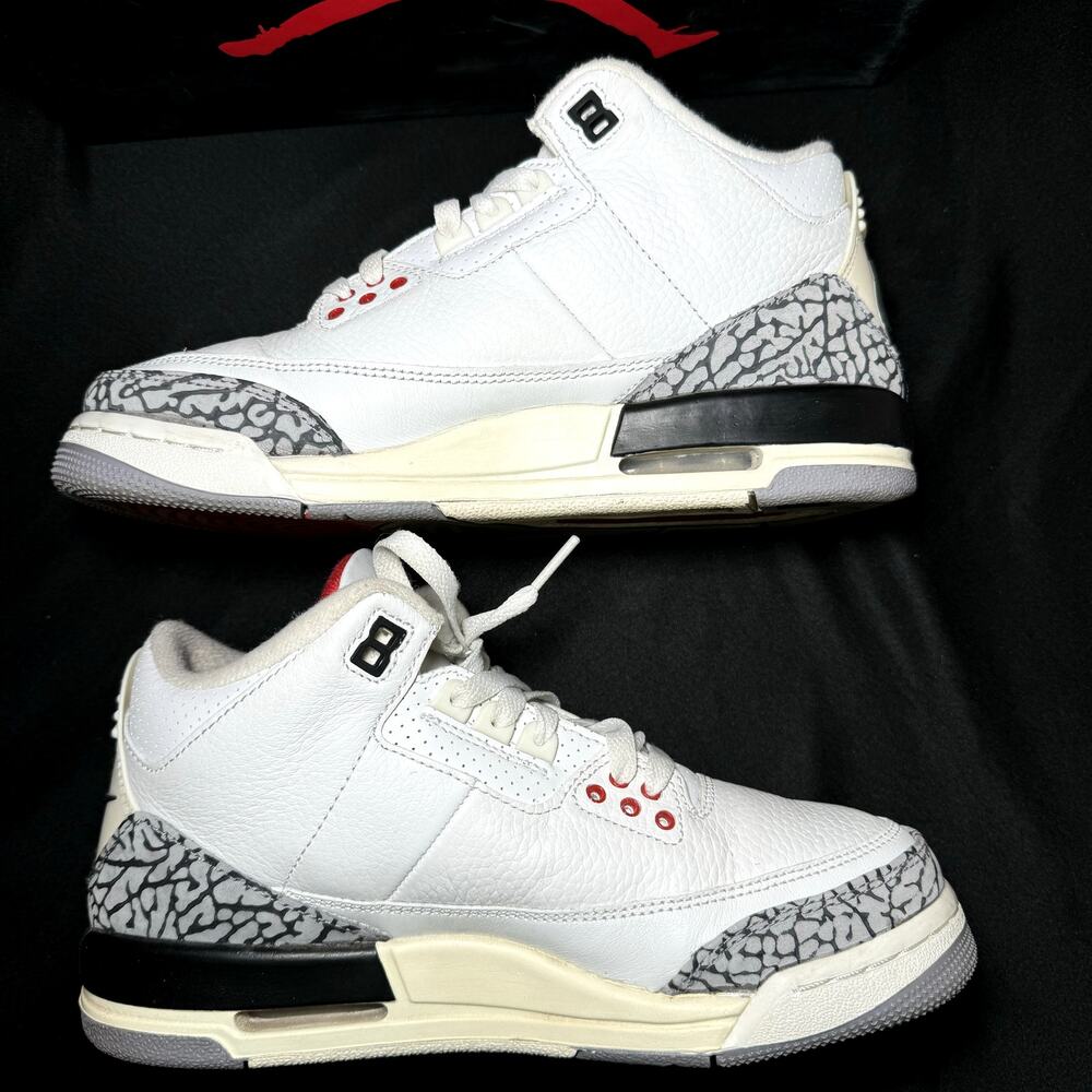 Jordan White and Gray Sneakers - Picture 4 of 9